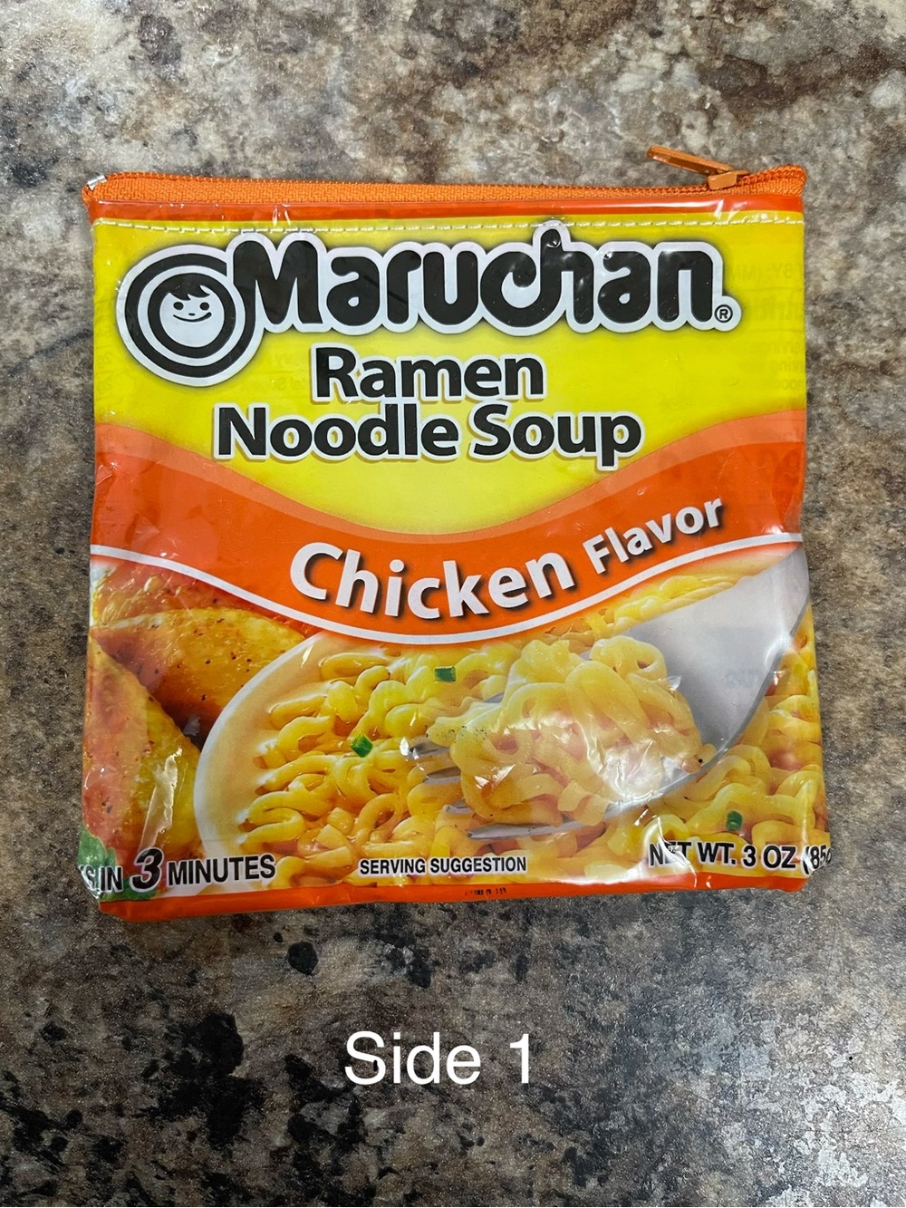 Kids Pouch — Orange & Yellow Ramen Design